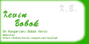 kevin bobok business card